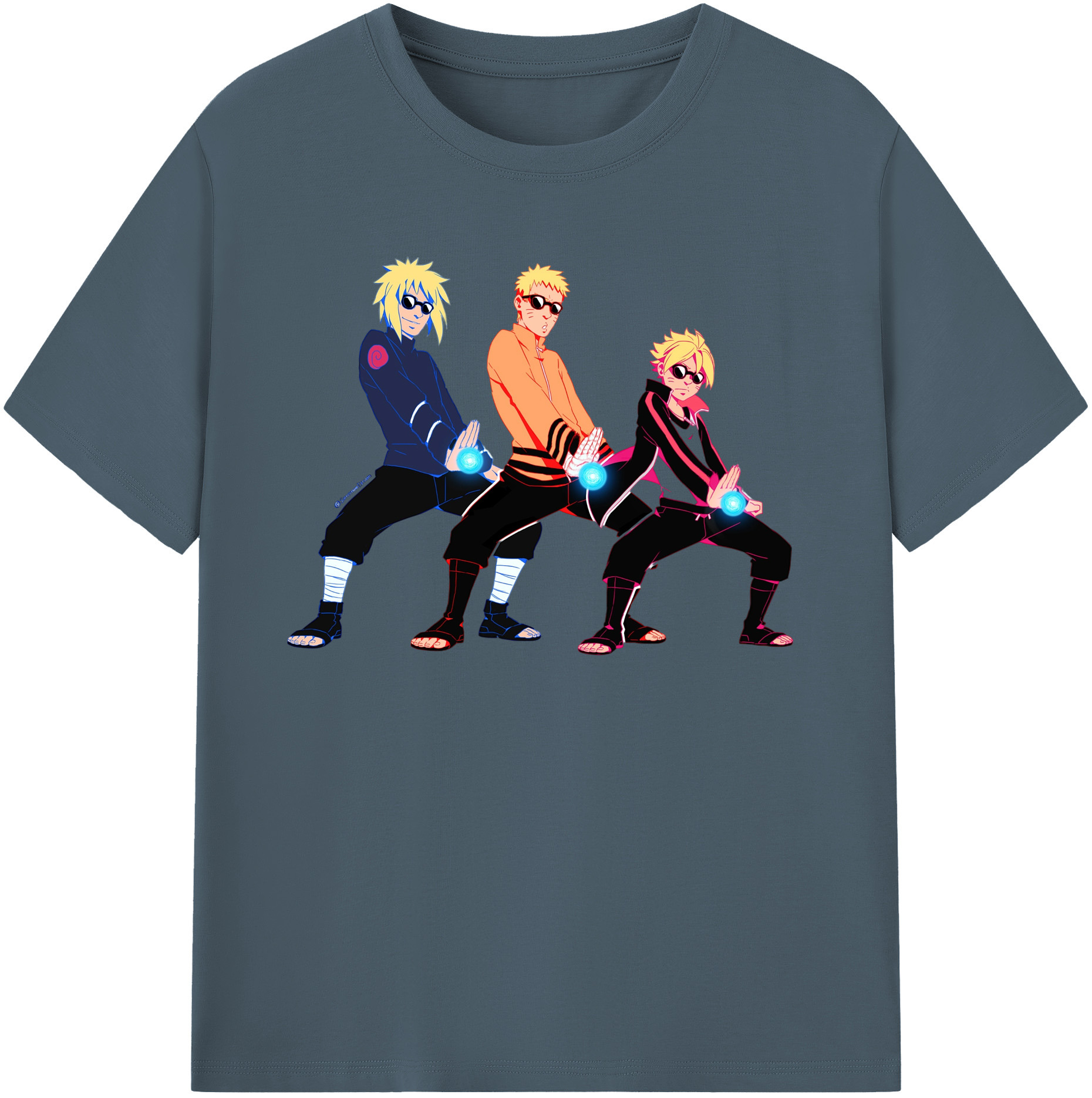 （画像用） NARUTO -ナルト- うずまき ナルト Uzumaki Naruto 綿100％半袖Tシャツ（フロントプリント）